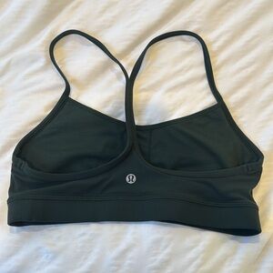 Women's Dark Green Flow Y Sports Bra